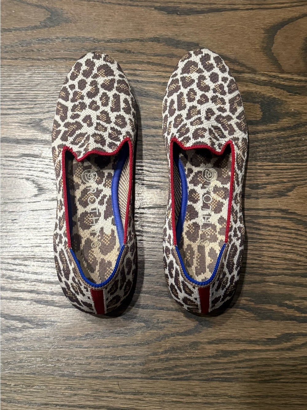 Rothy's The Loafer in Mocha Spot leopard print size 8